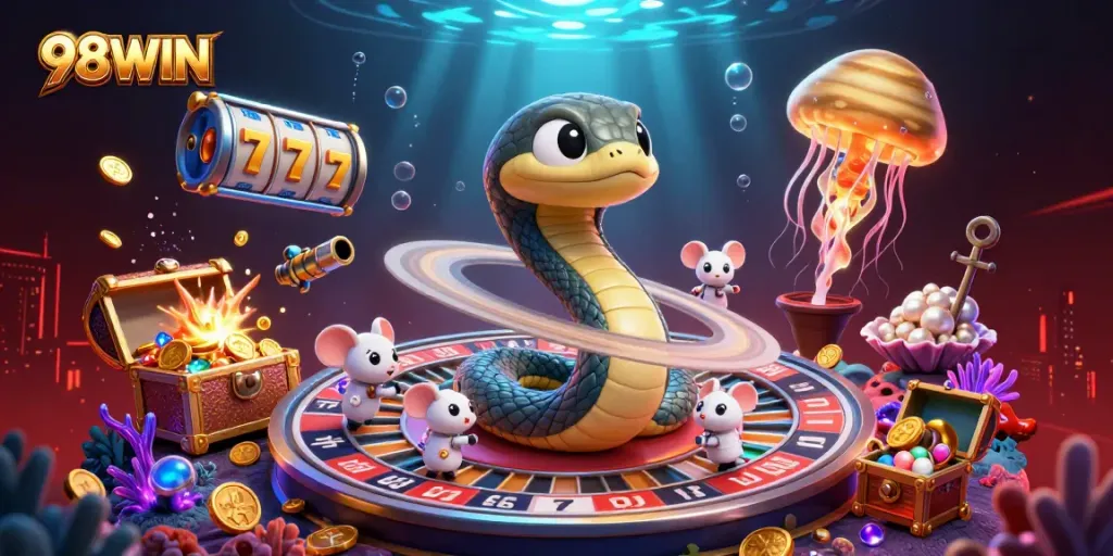Place bets with tiny astronaut mice in cosmic casino with 98WIN