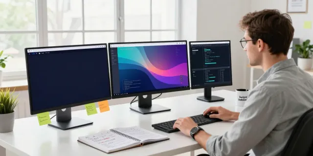 SEO specialist using instant indexing tools in a modern office workspace