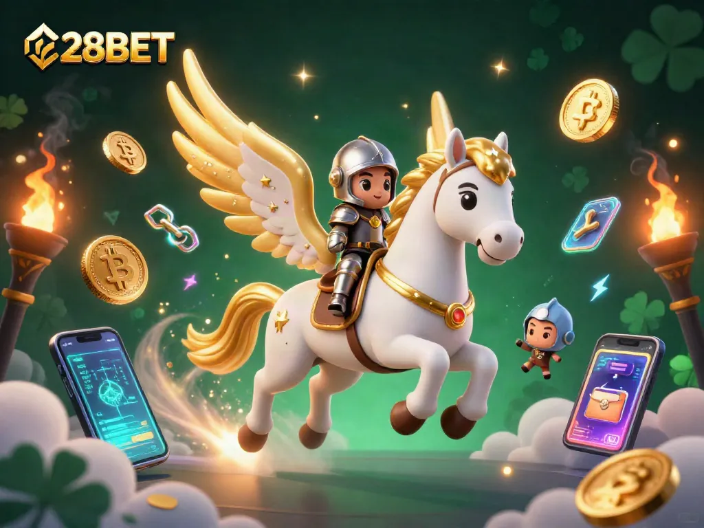 Experience thrilling action at 28BET while surrounded by dynamic cryptocurrency elements.