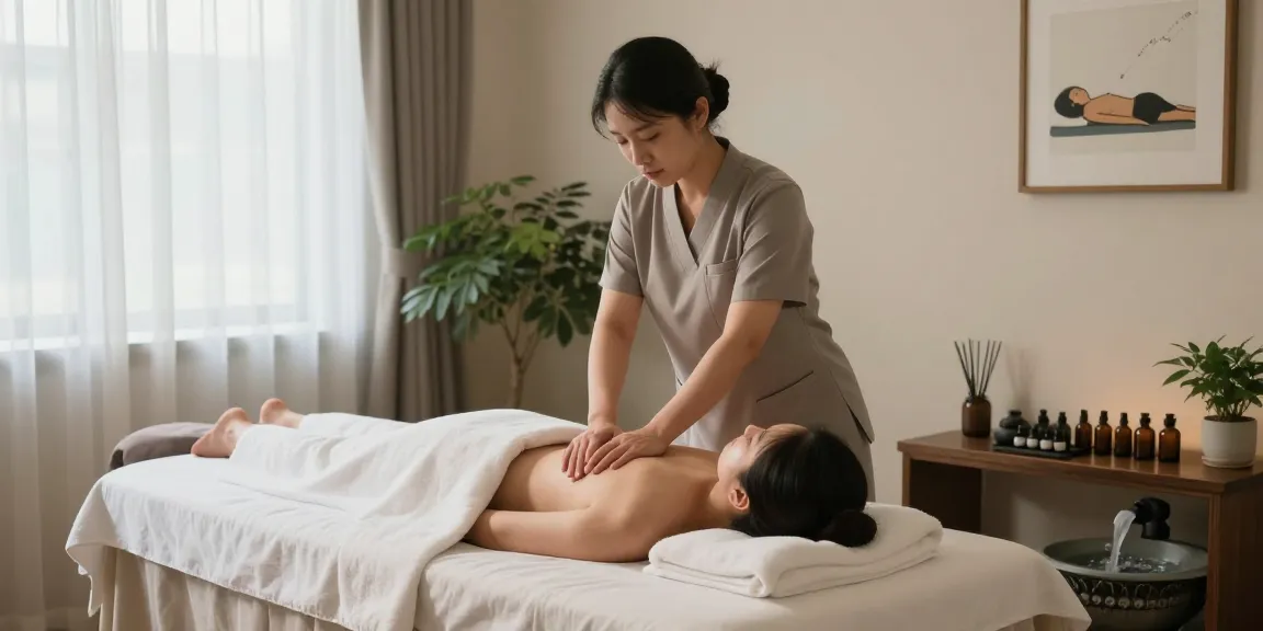Indukwon massage therapy session in a serene wellness room, showcasing professional techniques and a calming atmosphere.