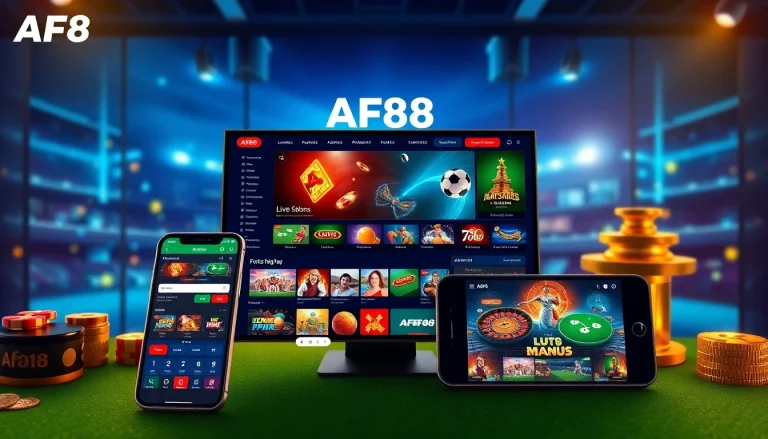 AF88 com homepage showcasing a user-friendly online betting platform with vibrant game graphics.