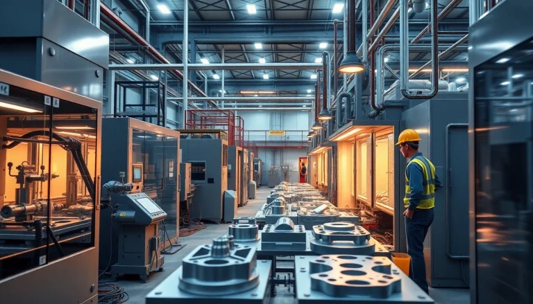 Precision die casting Malaysia manufacturing scene with advanced machinery and skilled workers.