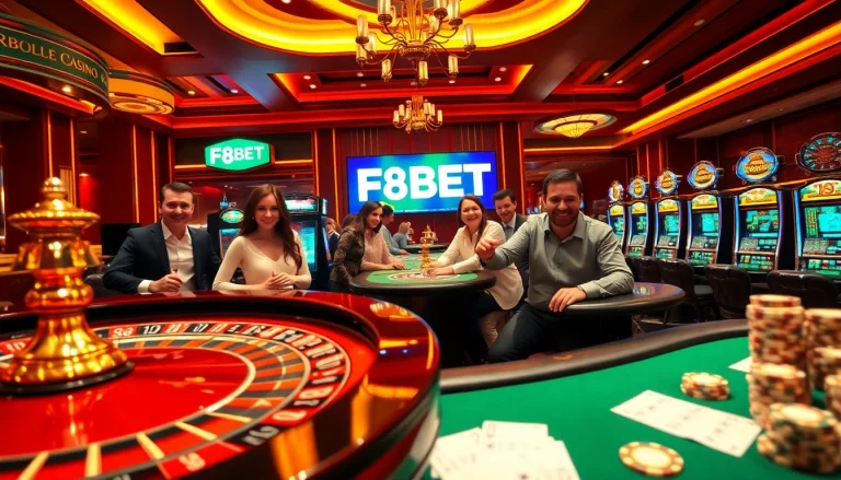 Excited players enjoying a dynamic gaming experience at F8BET casino.