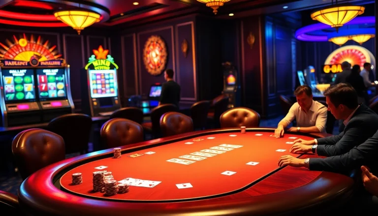 Experience the excitement of GG 88 at a vibrant casino table with poker chips and cards.