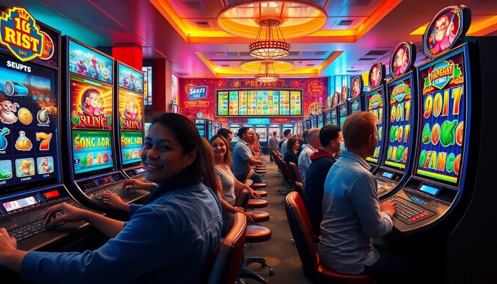 Kode4d link showcasing an engaging online gaming environment with players enjoying slot games.