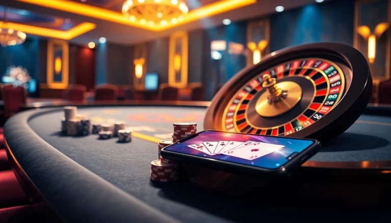 Experience the excitement of online gambling on https://rr88.navy/ with vibrant poker tables and roulette wheels.