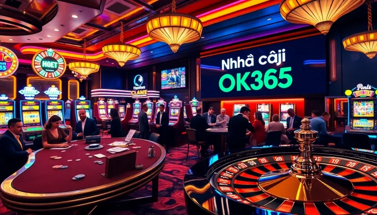 Experience the excitement at Nhà cái OK365 with thrilling casino games and vibrant atmosphere.