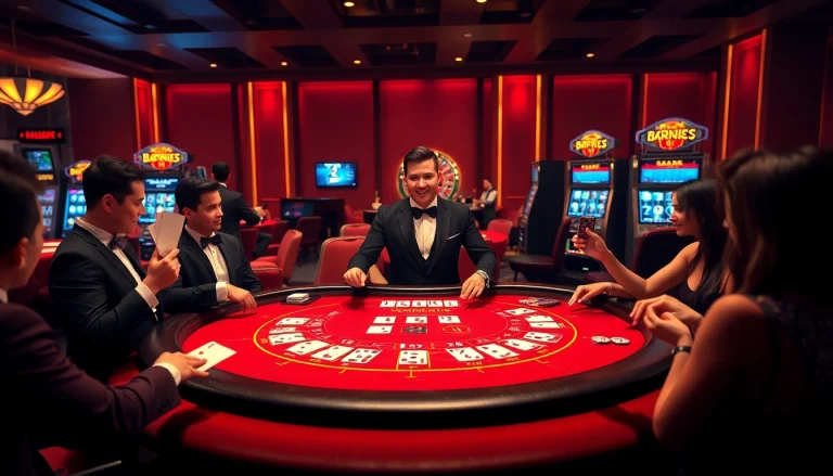 Engaged players at a stylish blackjack table experience the thrill of 'kjc com' casino action.