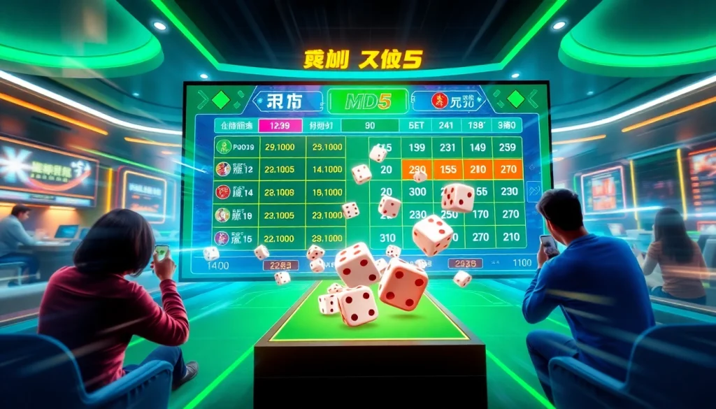 Engaging Tài Xỉu MD5 gameplay experience at taixiumd5.world with neon graphics and interactive elements.