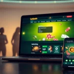Luckywin online betting platform showcasing a modern, secure gambling environment with vibrant gaming elements.