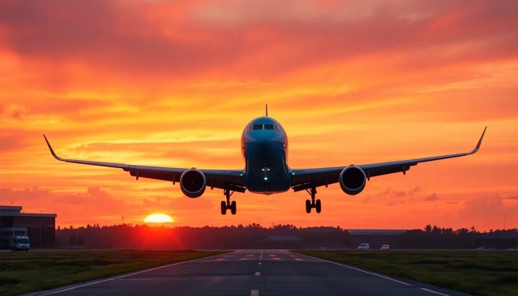 Vietnam Airlines VN168 jet taking off from Da Nang at sunset, capturing the essence of travel.