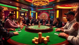 Players thrill in a luxurious casino experience at 79King with poker chips and cards.