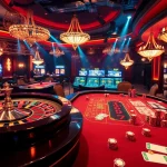 Experience the thrill of gambling at https://sunwinn.in.net/ with an exciting casino scene featuring a roulette wheel.