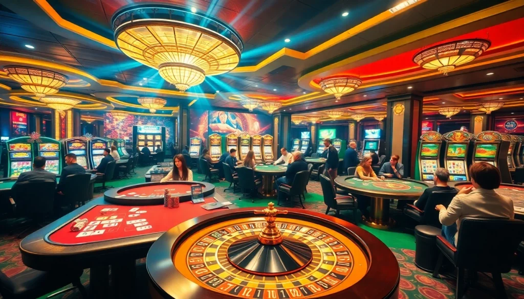 MM88 players engaged at a luxurious casino table with vibrant gaming tools.