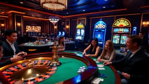 SODO66 casino scene showing vibrant roulette wheel and excited players enjoying high-stakes gambling.
