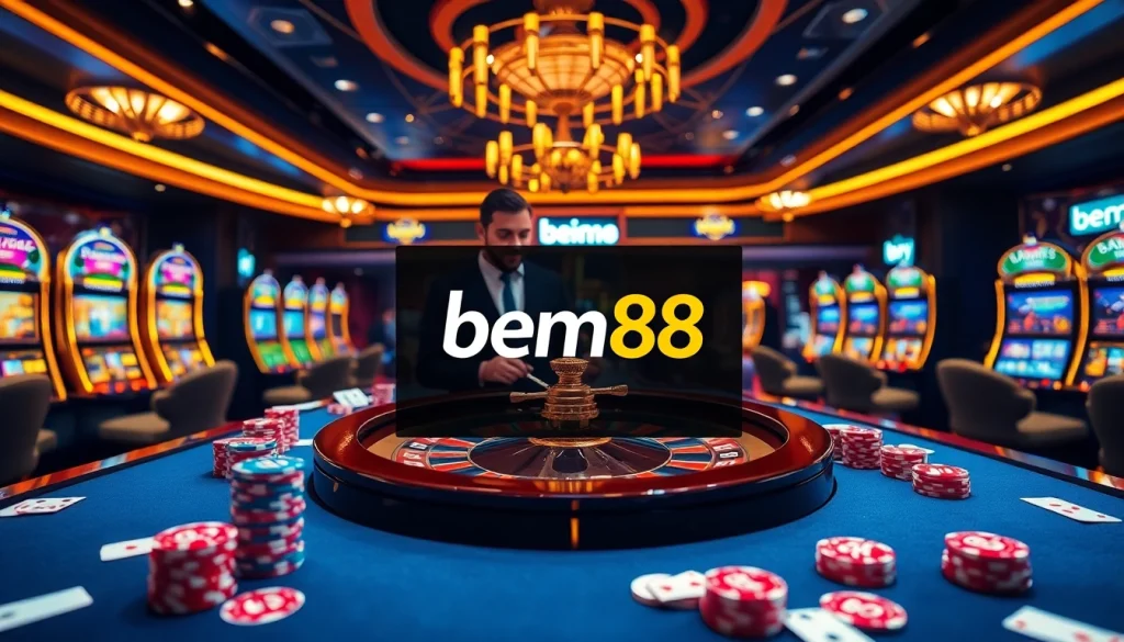 Experience the luxury of bem88 as players engage in thrilling casino games.
