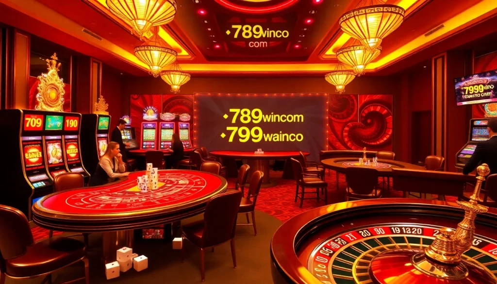 Experience thrilling gameplay at 789winco com with vibrant casino tables and engaging gambling activities.