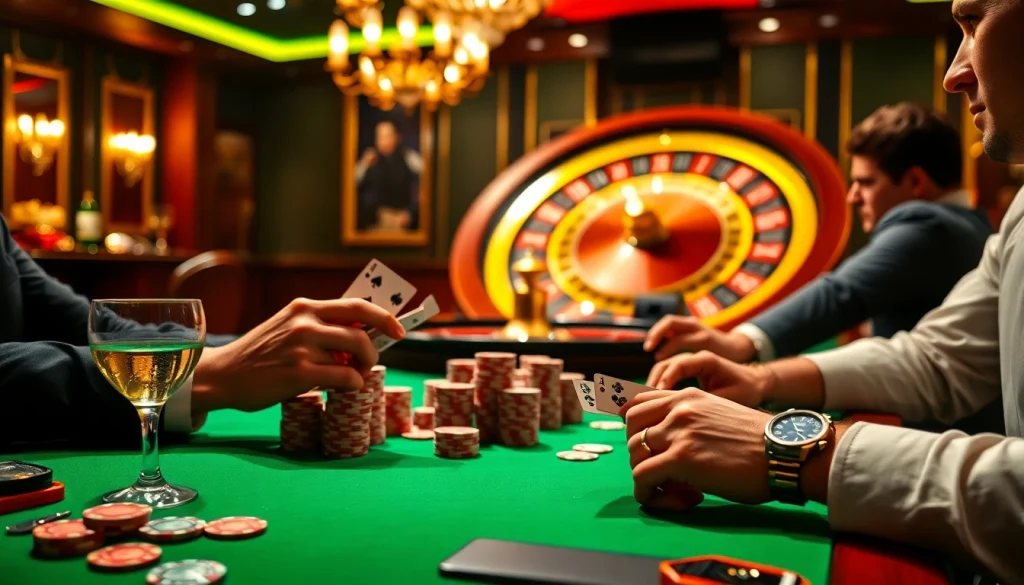 Experience the thrill of high-stakes poker at MB66 casino with elegant chips and cards.