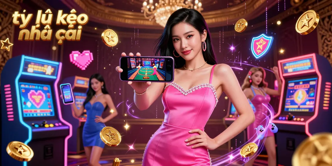 Engage with tỷ lệ kèo nhà cái through an exciting live dealer game scene featuring an Asian woman championing the modern gaming experience.