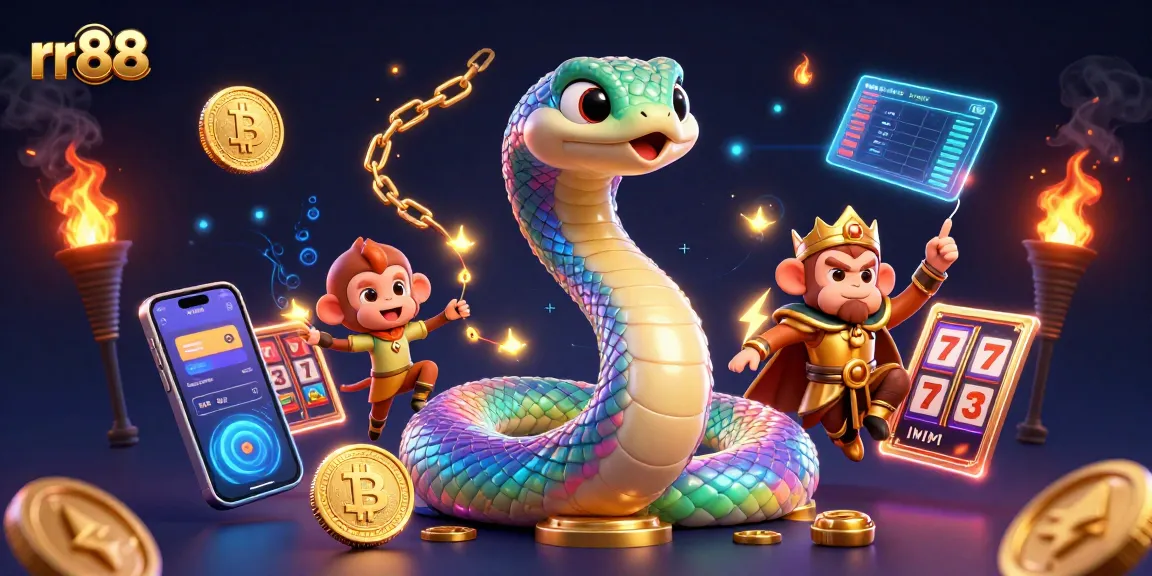 Experience thrilling gameplay at rr88 with vibrant slots and a playful atmosphere, featuring golden elements.