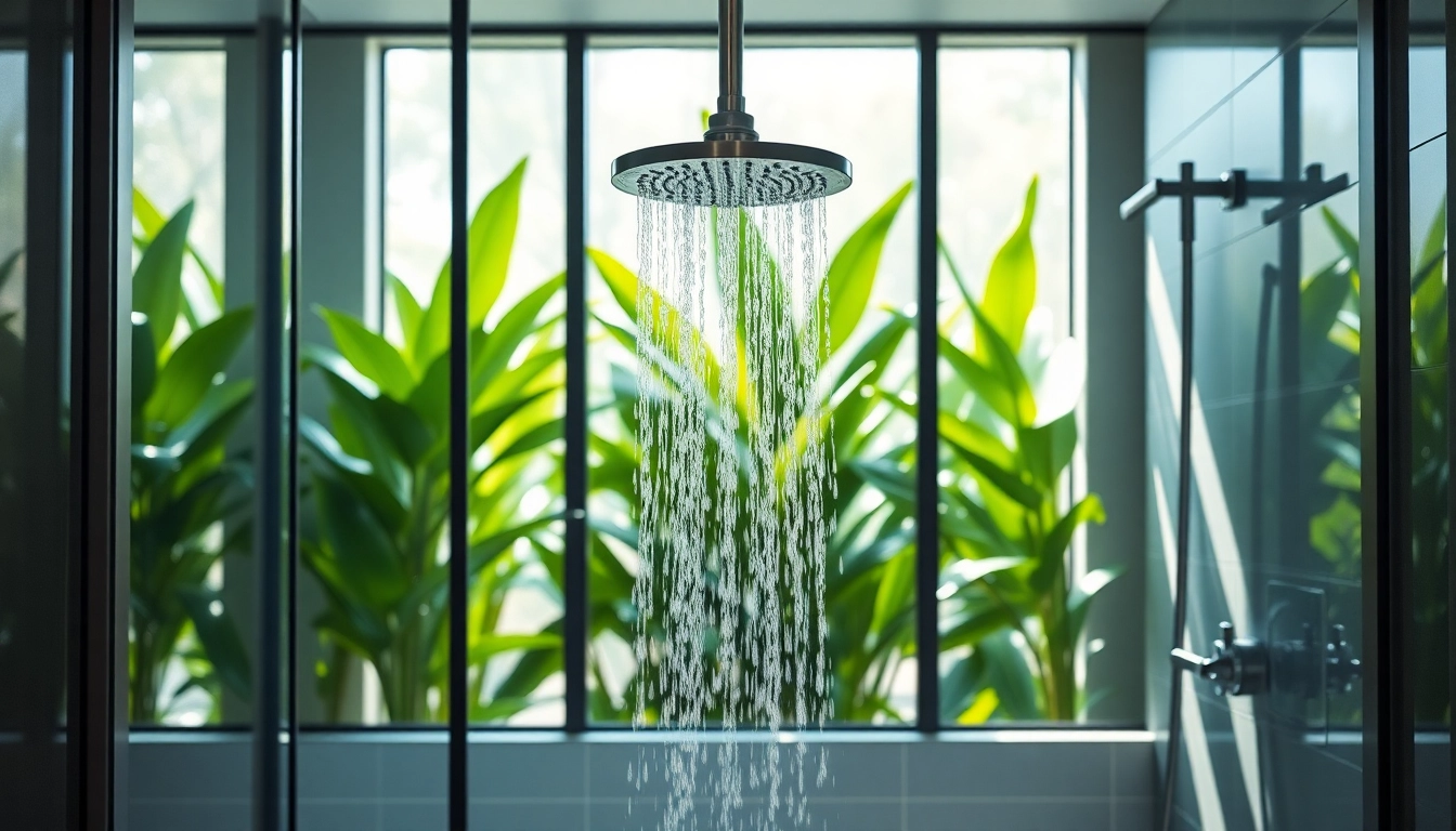 Enhance your bathroom with a stunning shower uk design featuring a sleek rainfall shower.