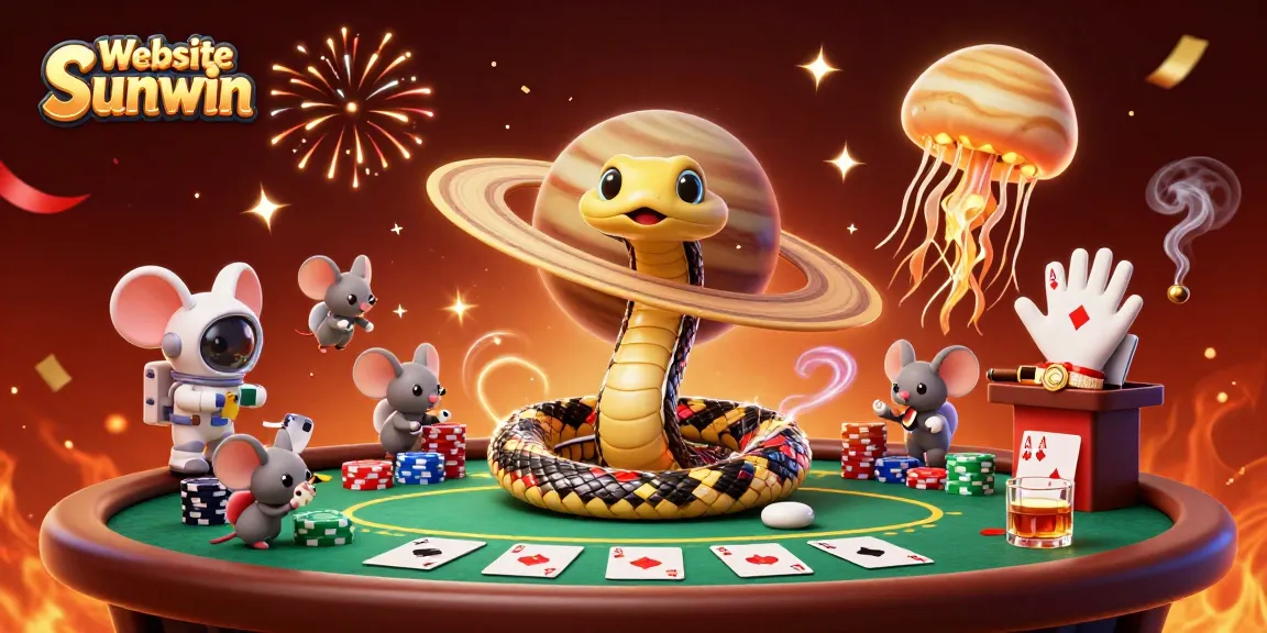 Experience the excitement of gambling with Website Sunwin's vibrant cosmic casino scene featuring roulette and cards.