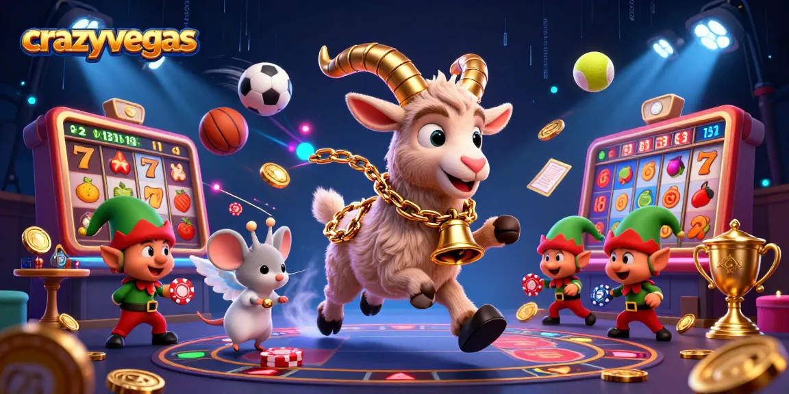 Experience the thrill of crazyvegas with festive Krampus and lively gremlins in a dynamic casino scene.