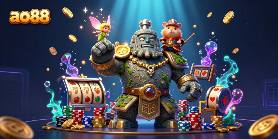 Experience ao88's vibrant slot gaming adventure with enchanting characters and dazzling casino treasures.